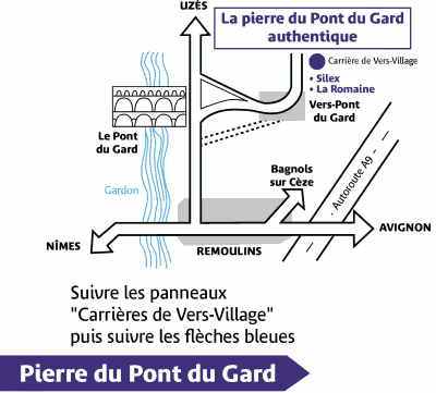 Plan d'accès à la carrière.